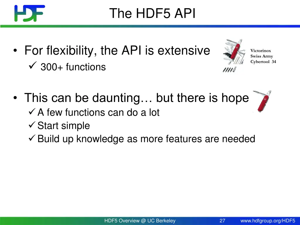 the hdf5 api