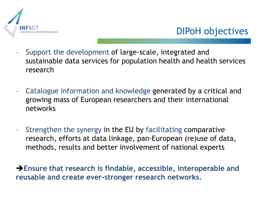 dipoh objectives