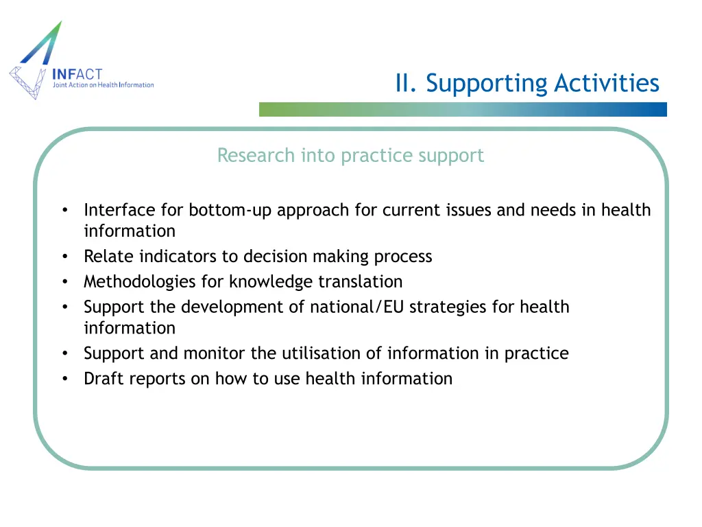 ii supporting activities 1