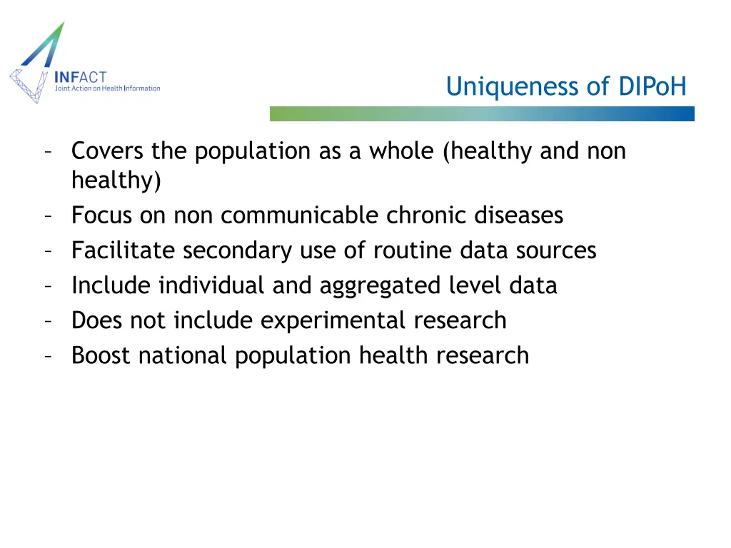 uniqueness of dipoh