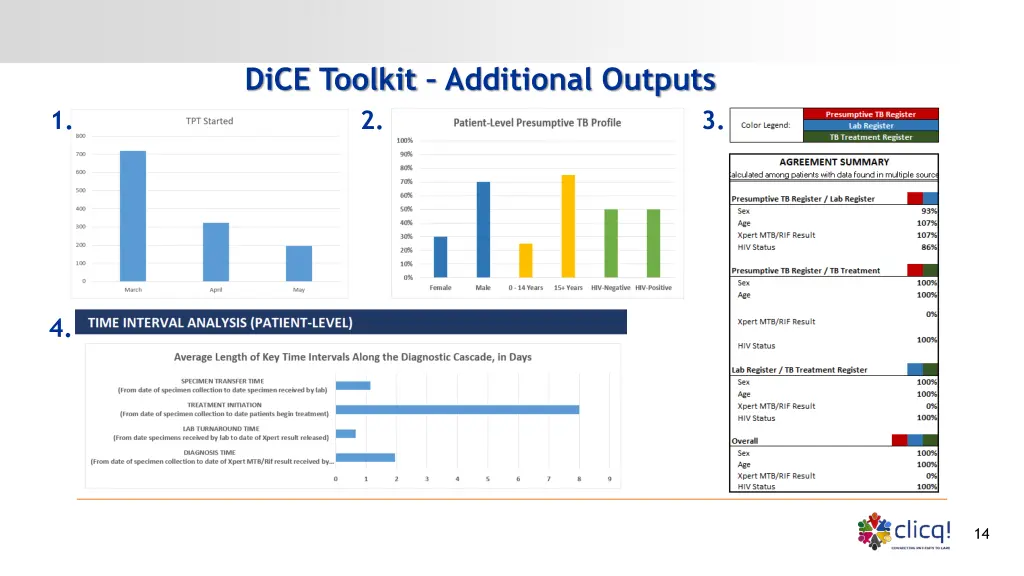 dice toolkit additional outputs 1 2 3