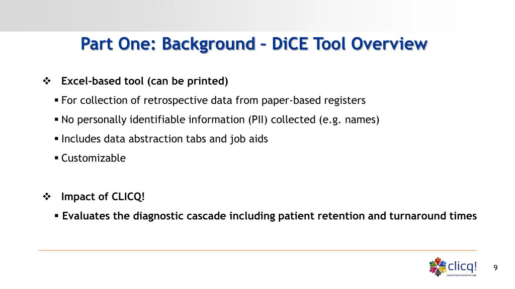 part one background dice tool overview