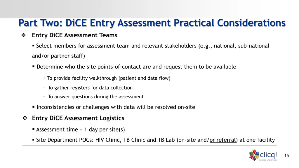 part two dice entry assessment practical