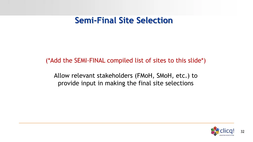 semi final site selection