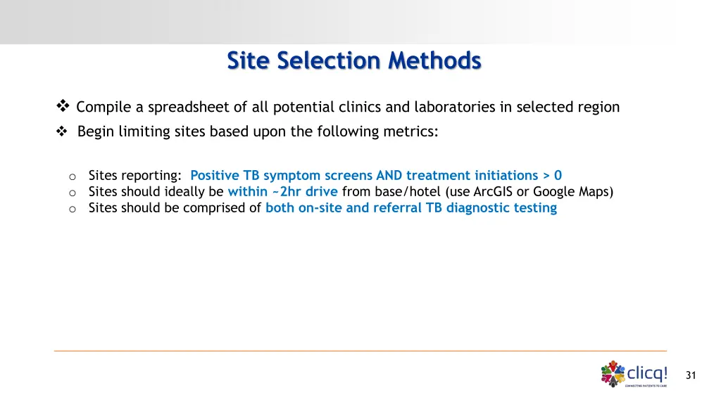 site selection methods 1