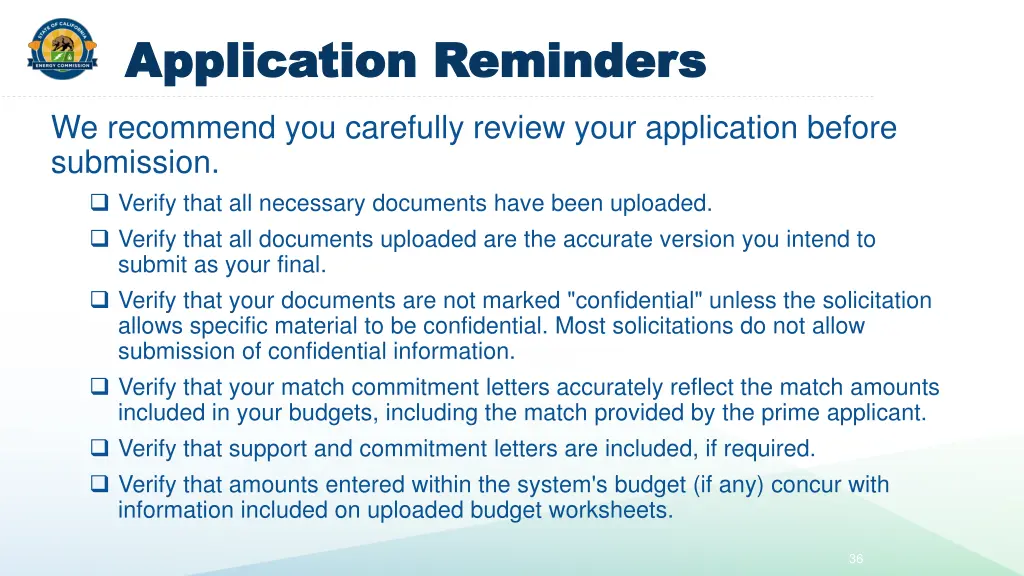 application reminders application reminders