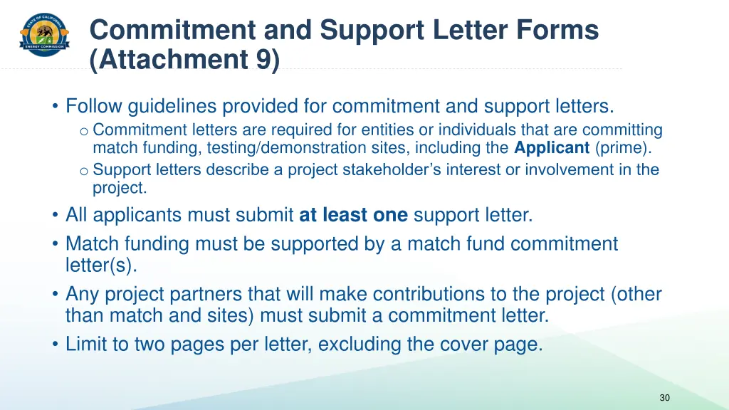 commitment and support letter forms attachment 9