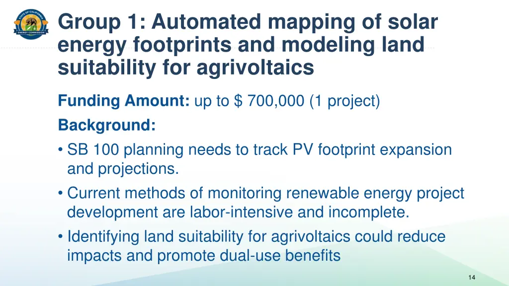 group 1 automated mapping of solar energy