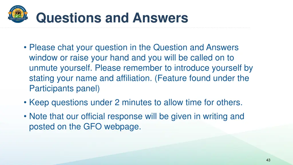 questions and answers