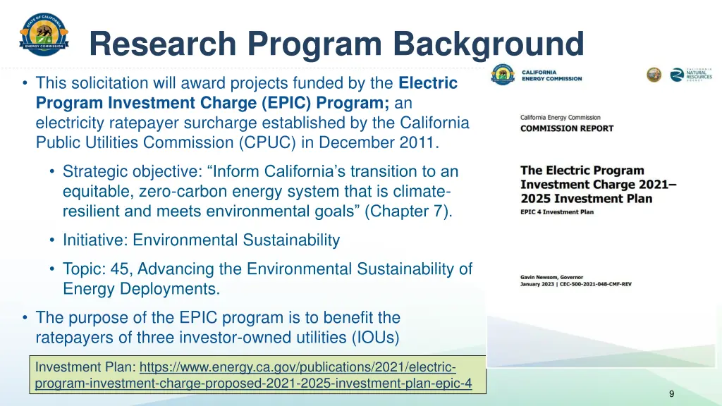research program background