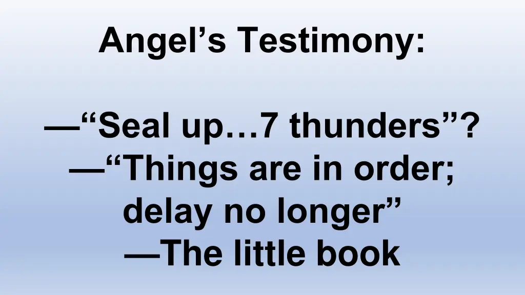 angel s testimony