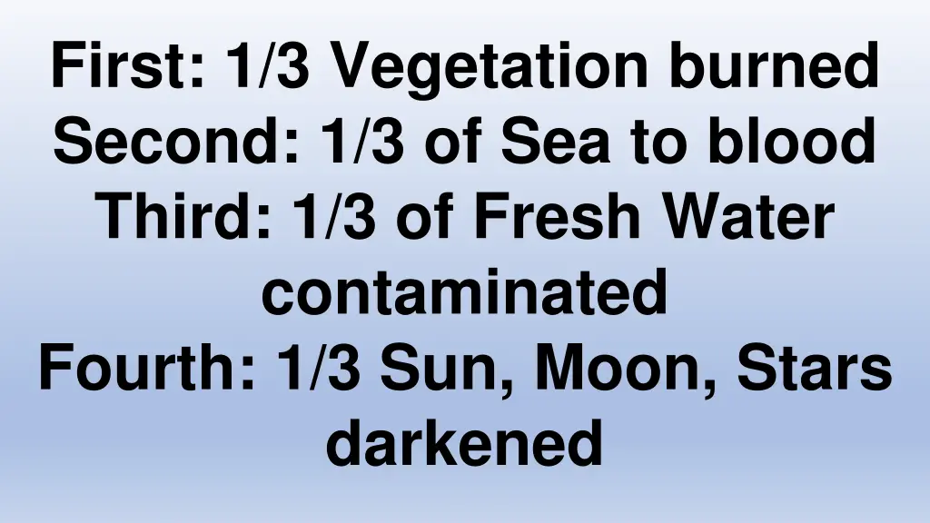 first 1 3 vegetation burned second