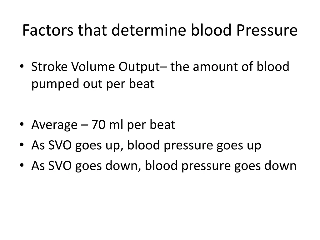 factors that determine blood pressure