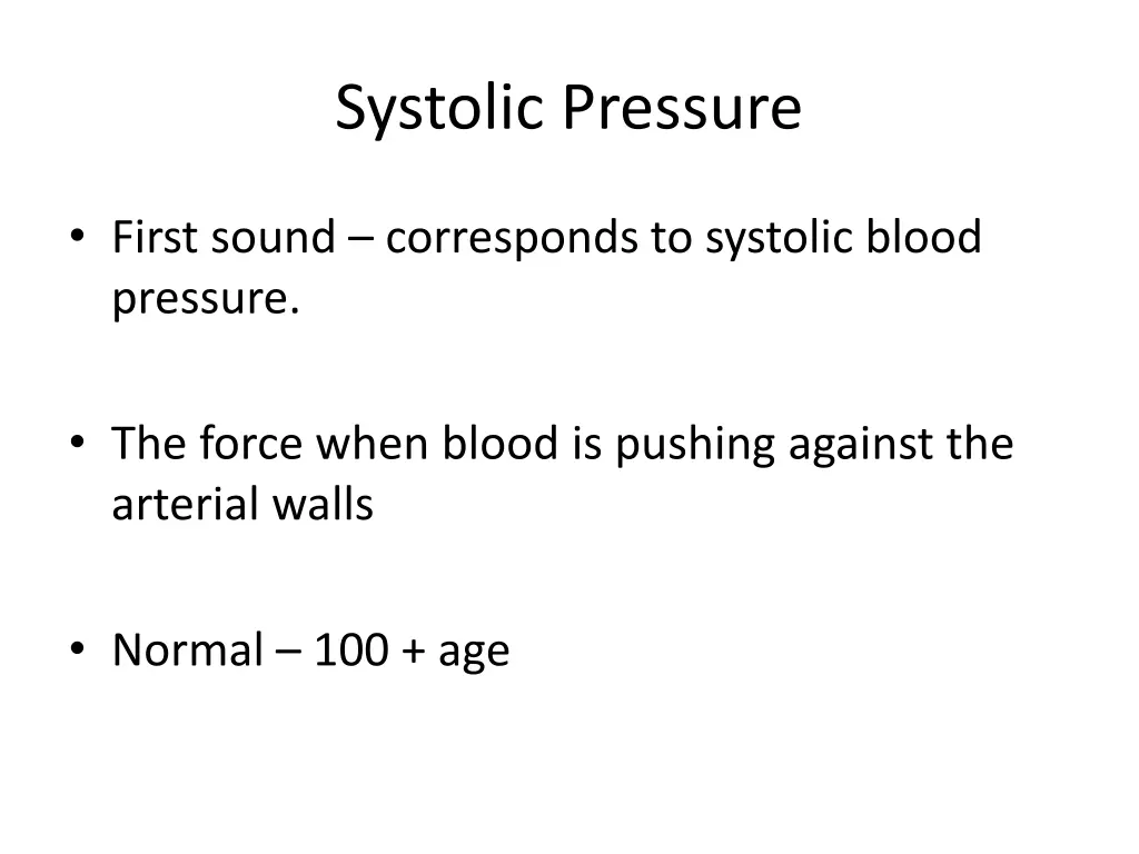 systolic pressure