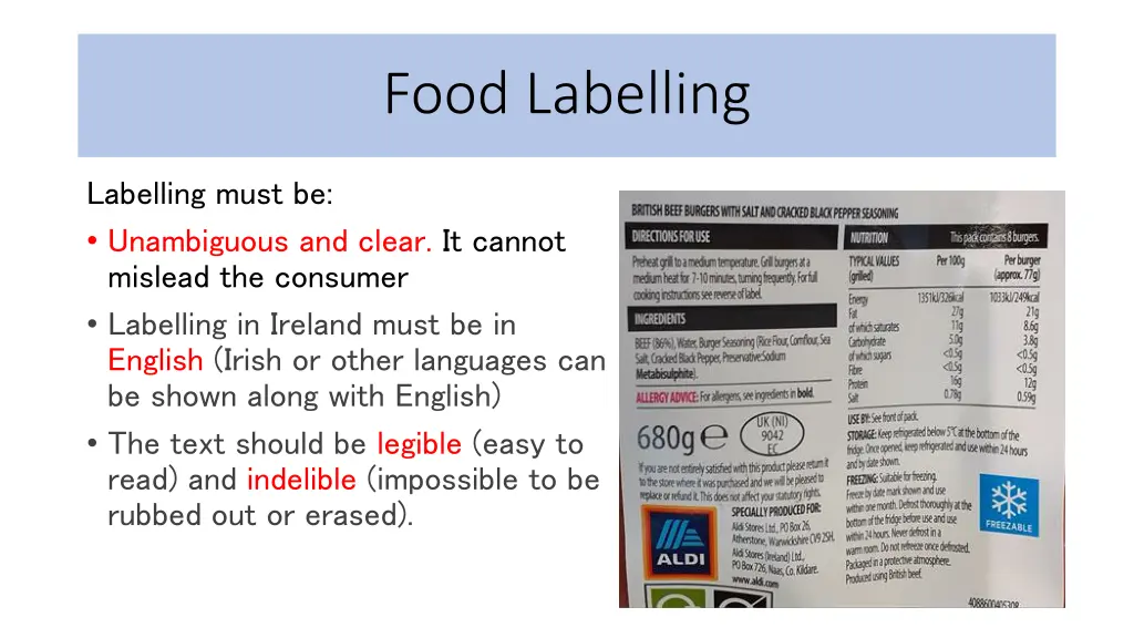 food labelling 2