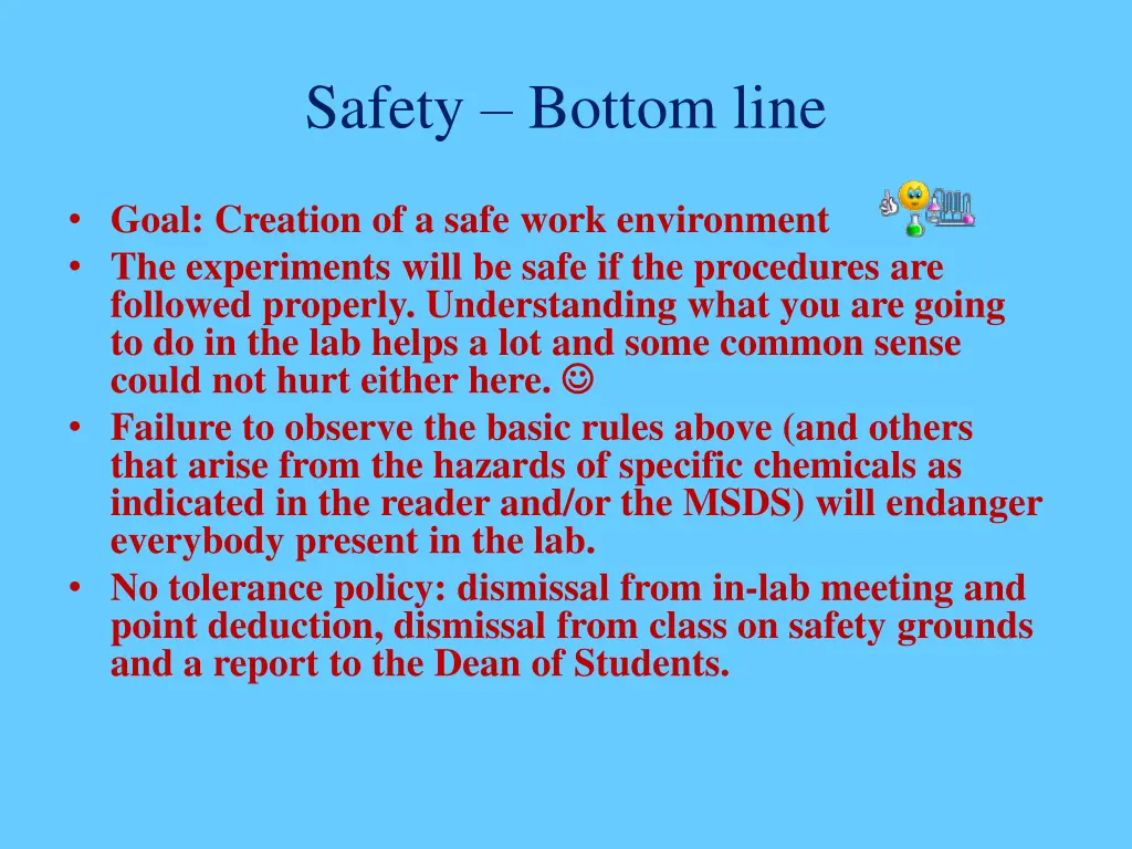 safety bottom line