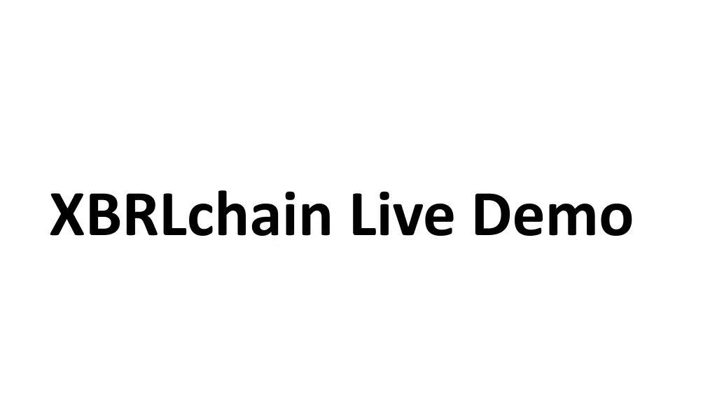 xbrlchain live demo