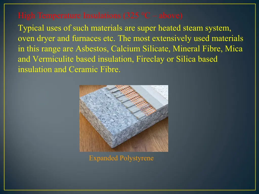 high temperature insulations 325 c above typical