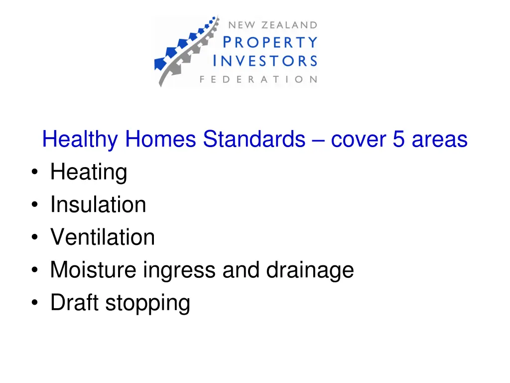 healthy homes standards cover 5 areas heating