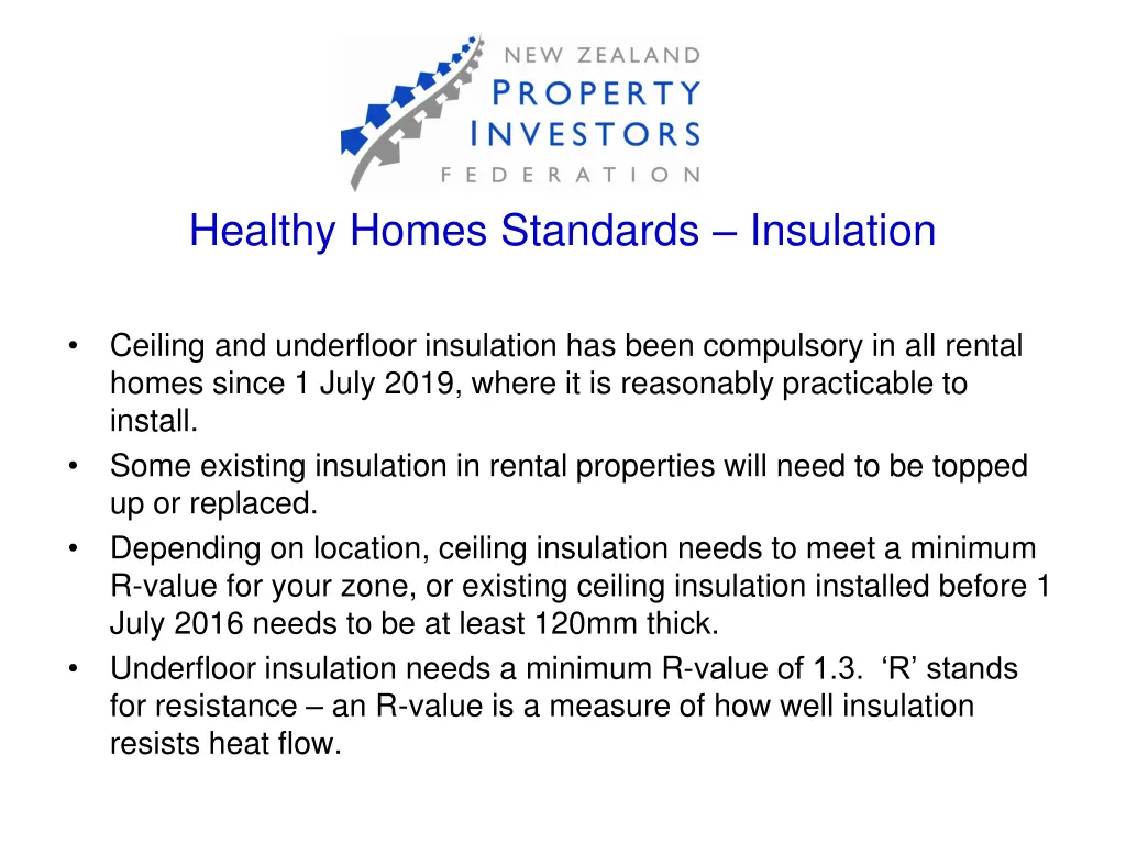 healthy homes standards insulation