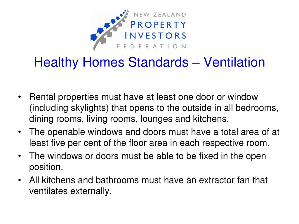 healthy homes standards ventilation