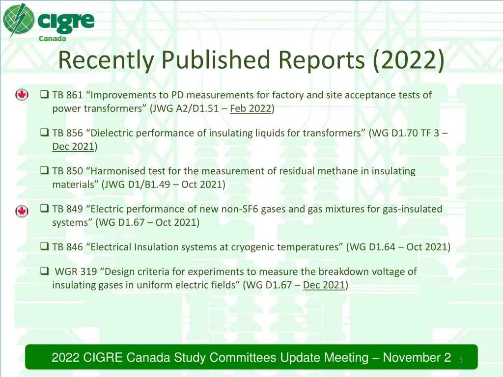 recently published reports 2022