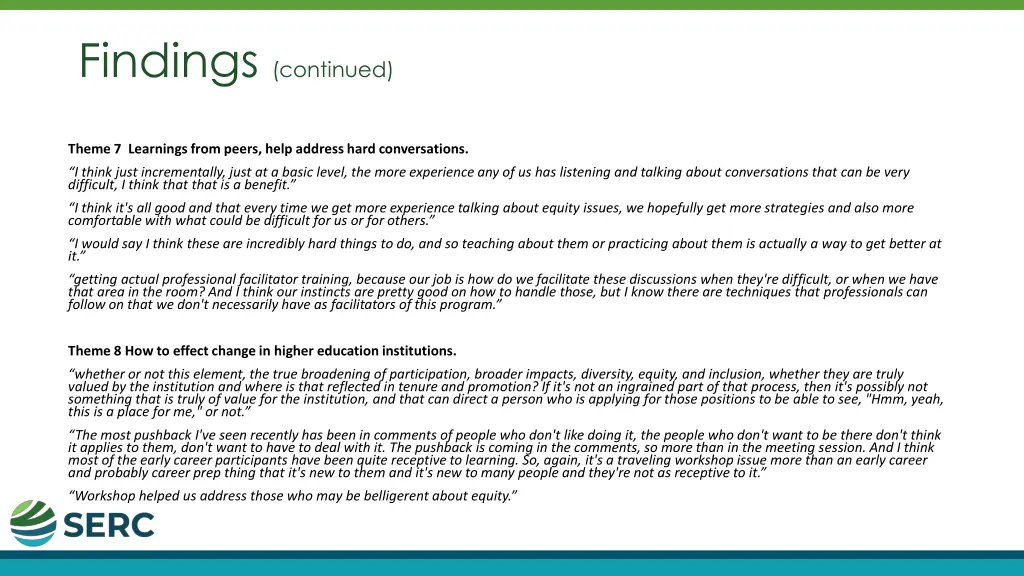 findings continued 1