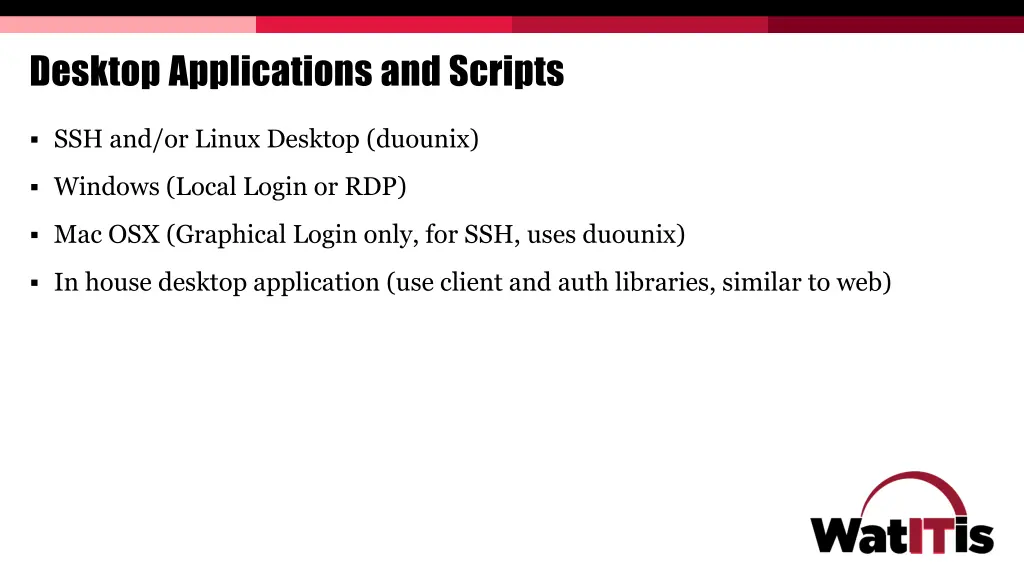 desktop applications and scripts