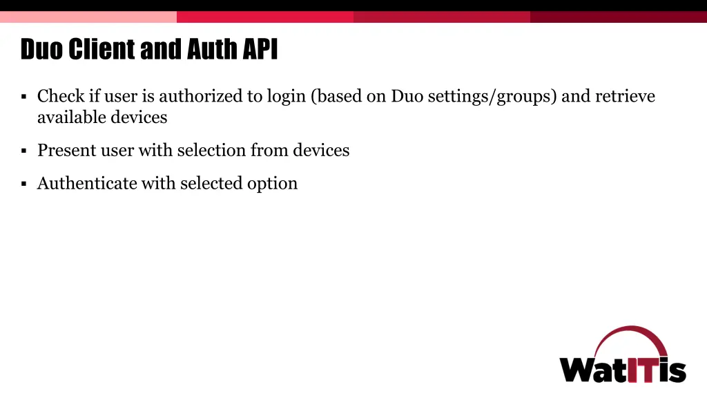duo client and auth api 1