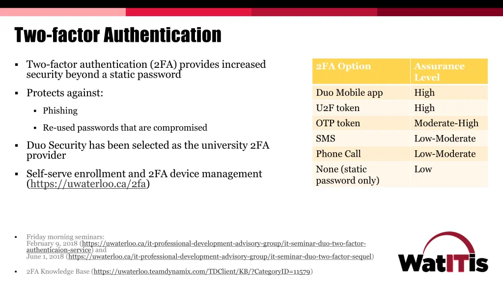 two factor authentication