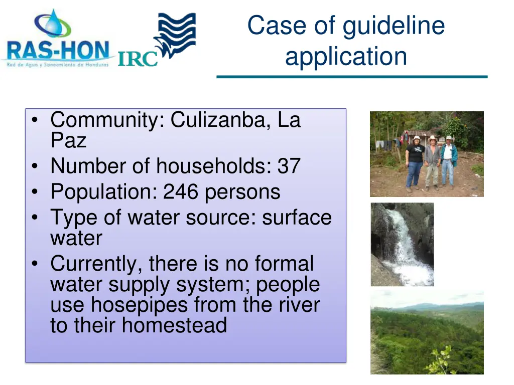 case of guideline application