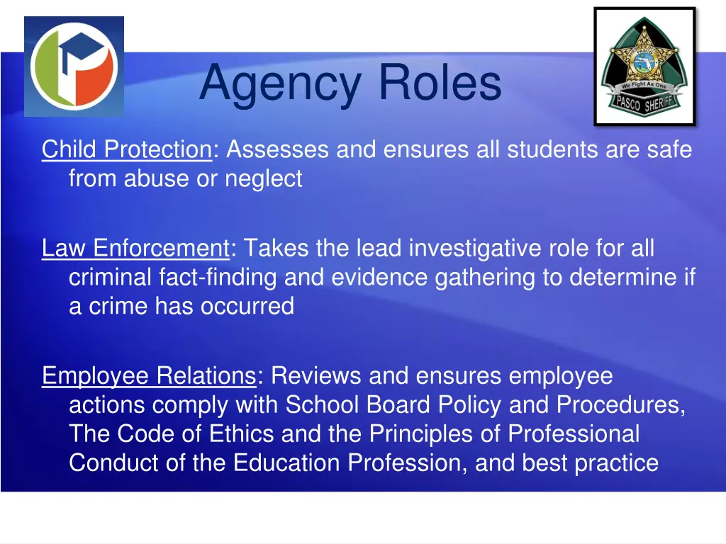 agency roles