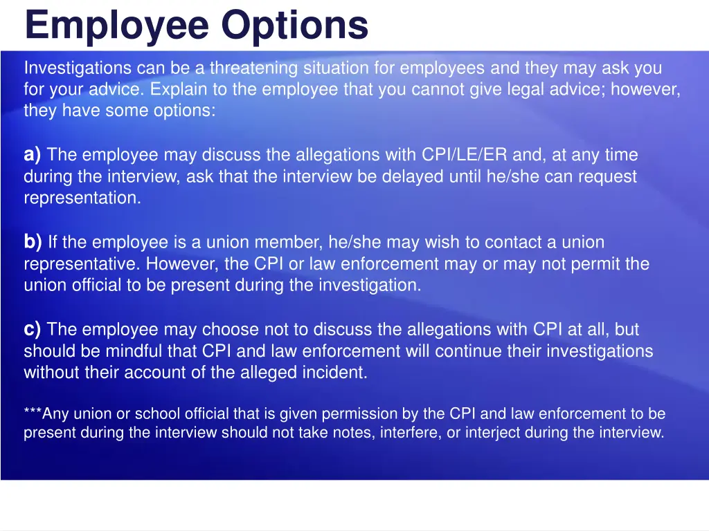 employee options