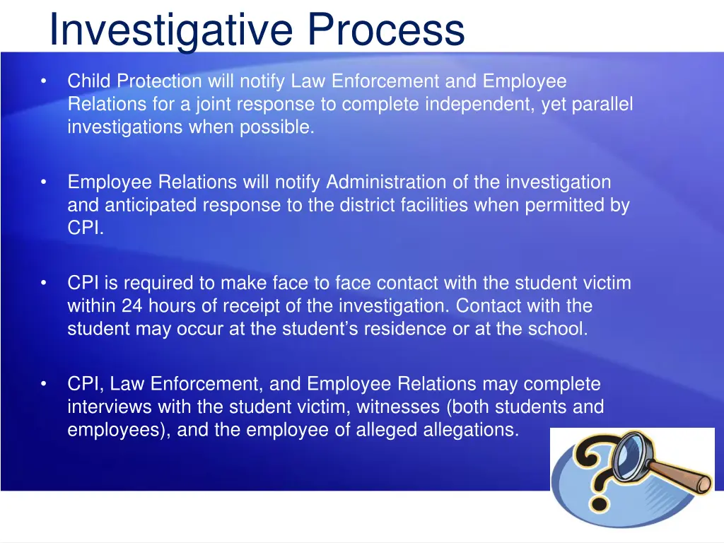 investigative process