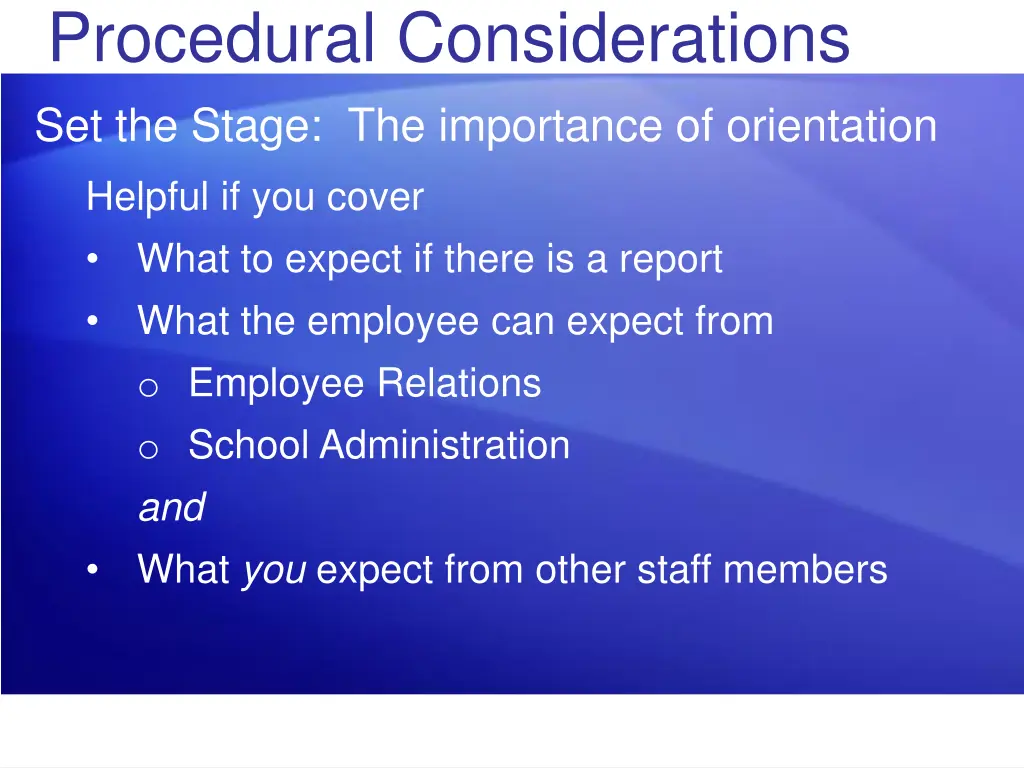 procedural considerations 2