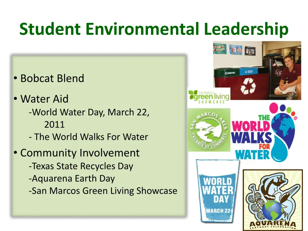student environmental leadership