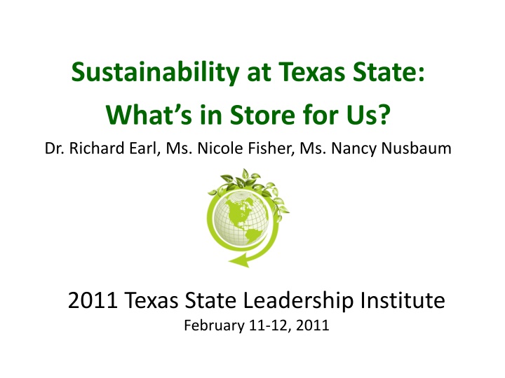 sustainability at texas state what s in store