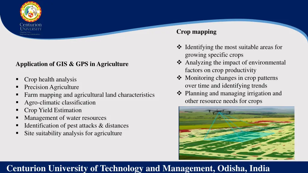 crop mapping identifying the most suitable areas