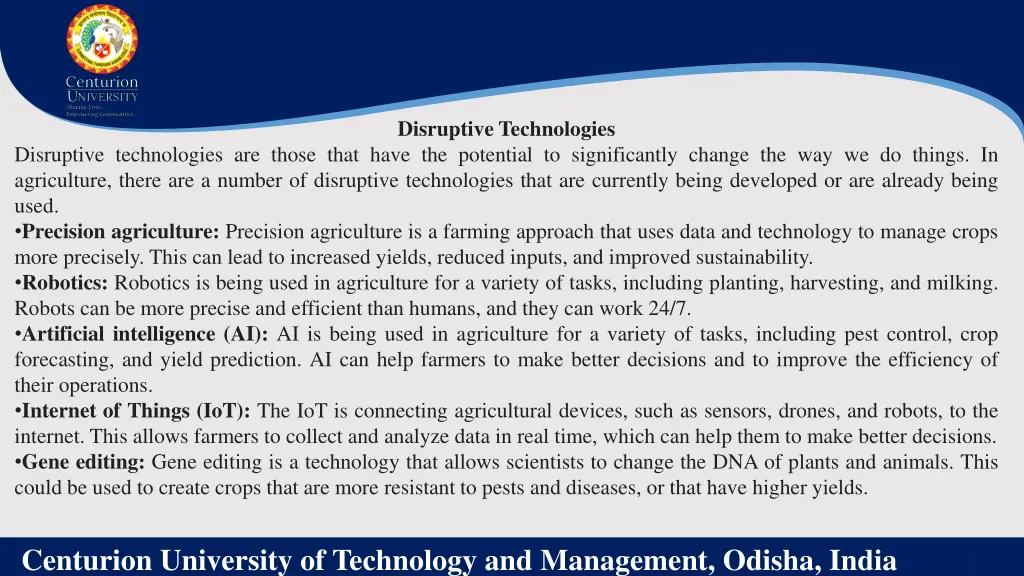 disruptive technologies