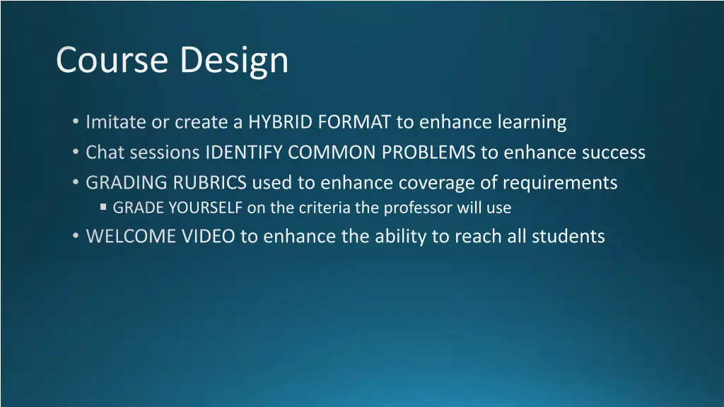 course design