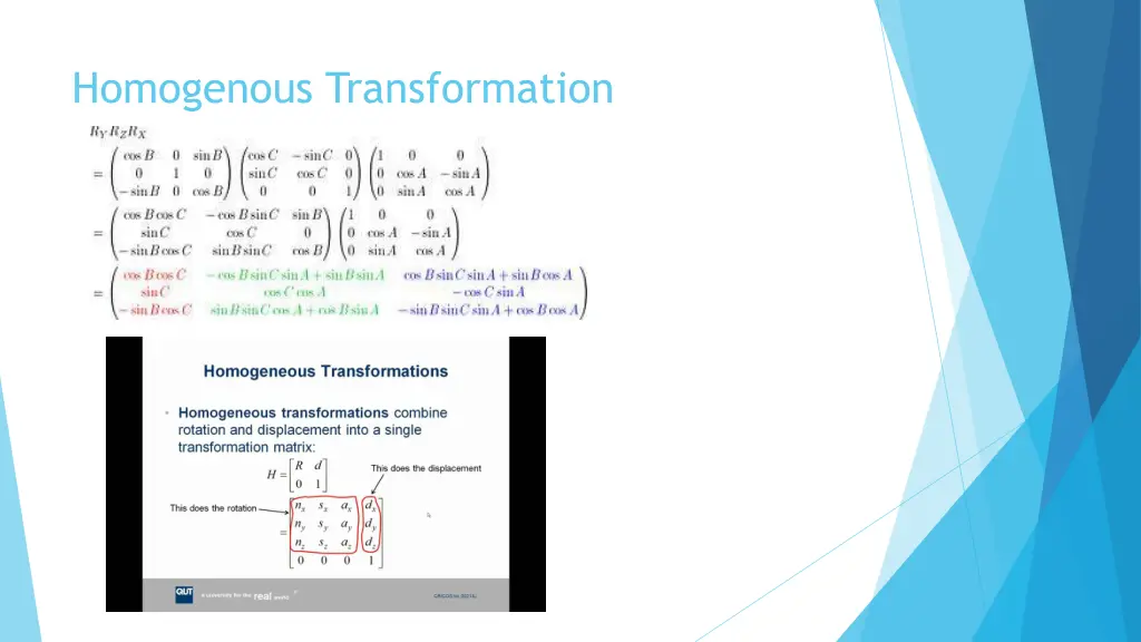 homogenous transformation