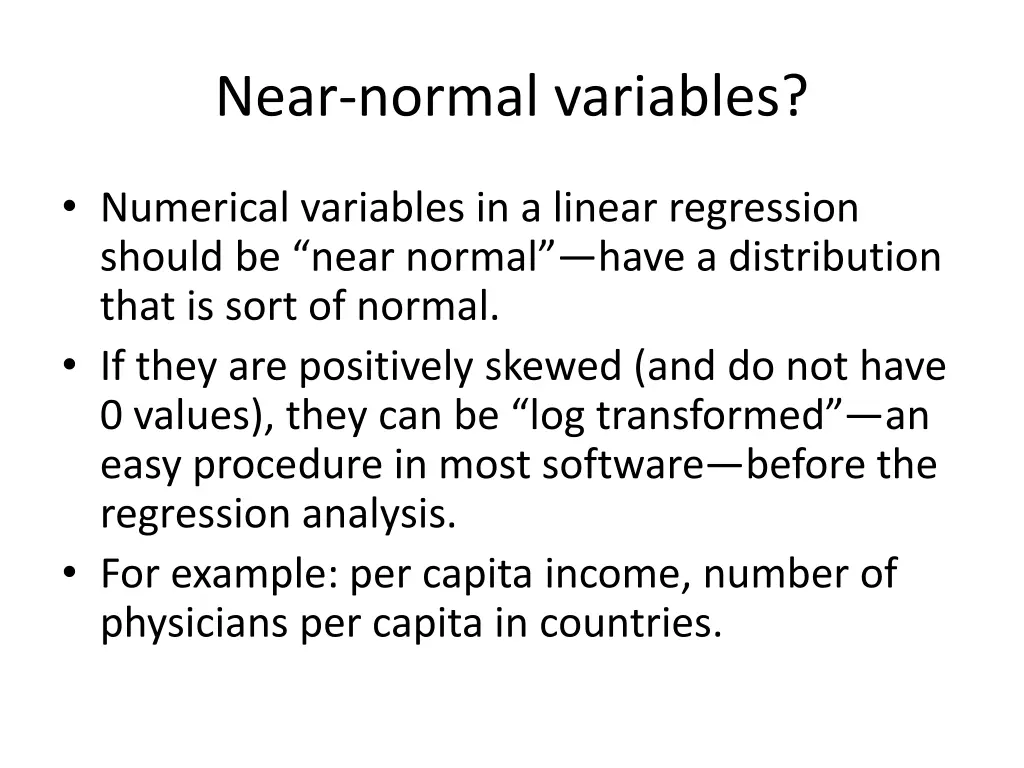 near normal variables