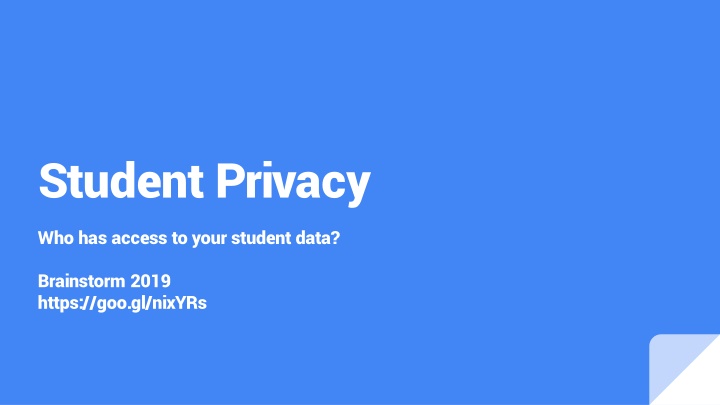 student privacy