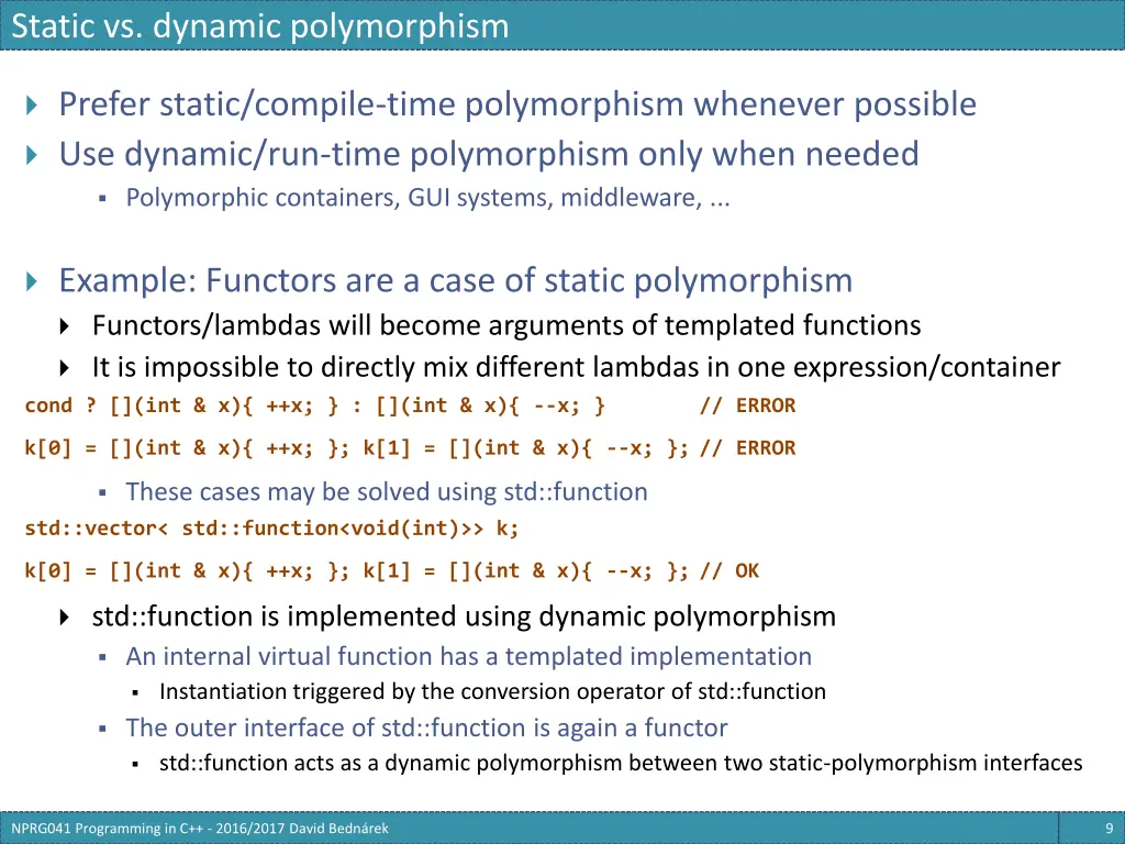 static vs dynamic polymorphism 1