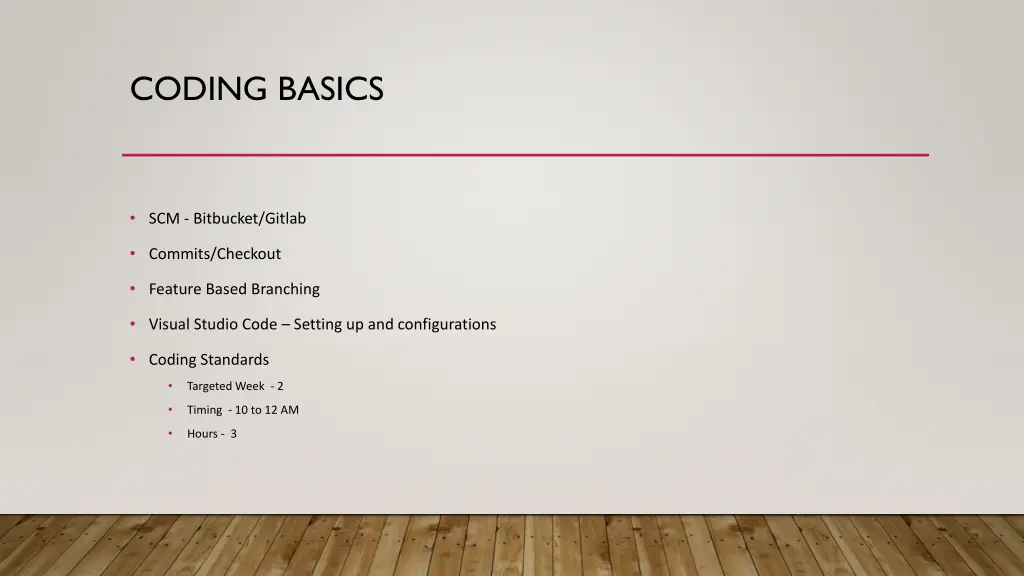 coding basics