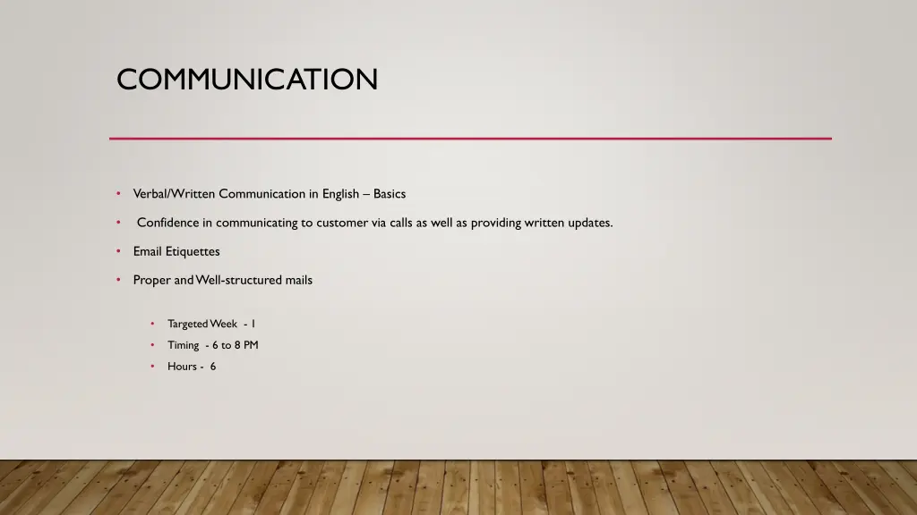 communication