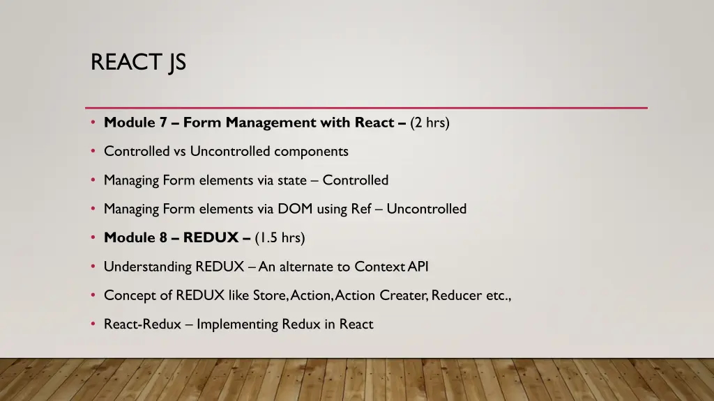 react js 8