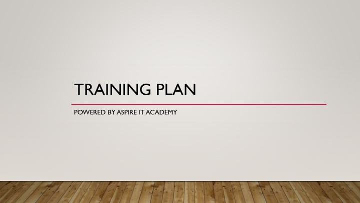 training plan