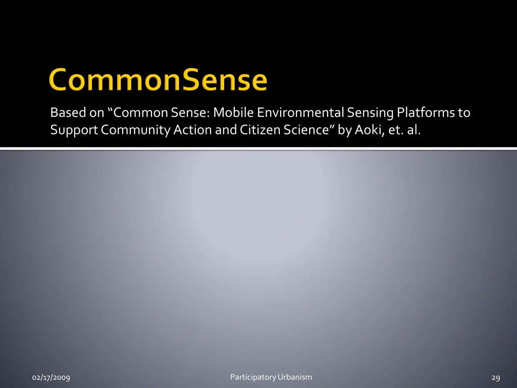 based on common sense mobile environmental