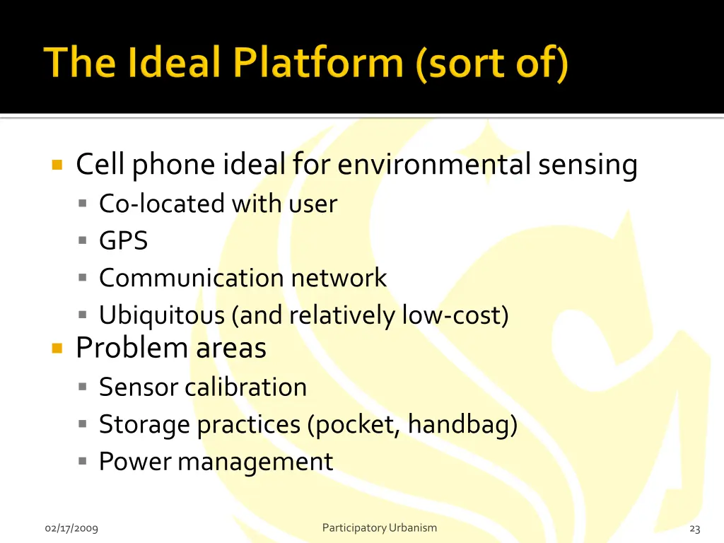 cell phone ideal for environmental sensing